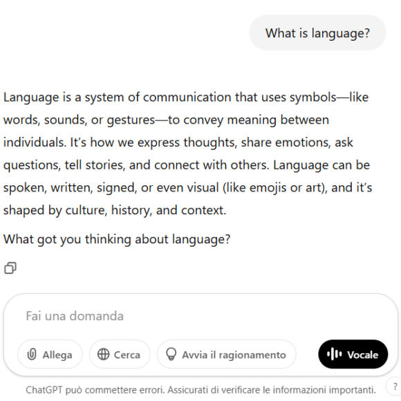 CFP#25 \ Il linguaggio dalla biologia all’intelligenza artificiale